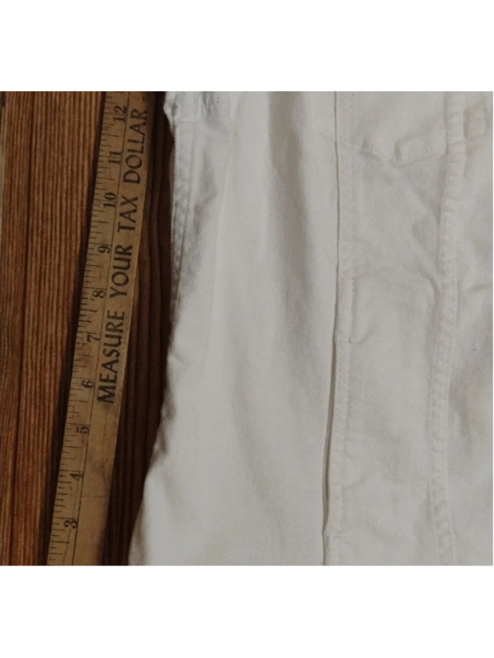 LIZ CLAIBORNE Classic Style White Jean Denim Cotton Jacket XL - Picture 6 of 7